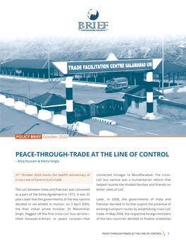 PEACE-THROUGH-TRADE at the LINE of CONTROL – Afaq Hussain & Nikita Singla