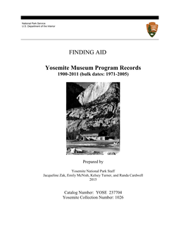 Yosemite Museum Program Final FA 2017