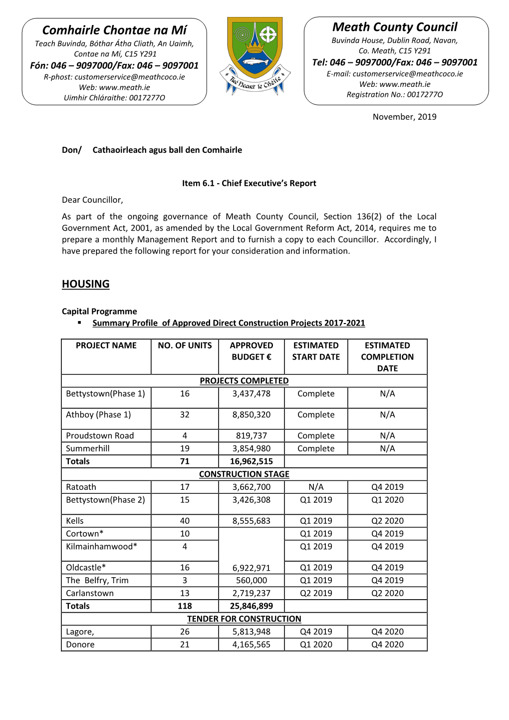 Meath County Council Comhairle Chontae Na Mí Teach Buvinda, Bóthar Átha Cliath, an Uaimh, Buvinda House, Dublin Road, Navan, Contae Na Mí, C15 Y291 Co