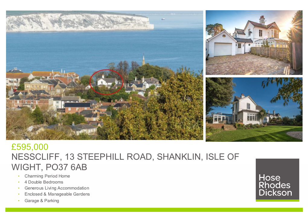 Nesscliff, 13 Steephill Road, Shanklin, Isle of Wight, Po37