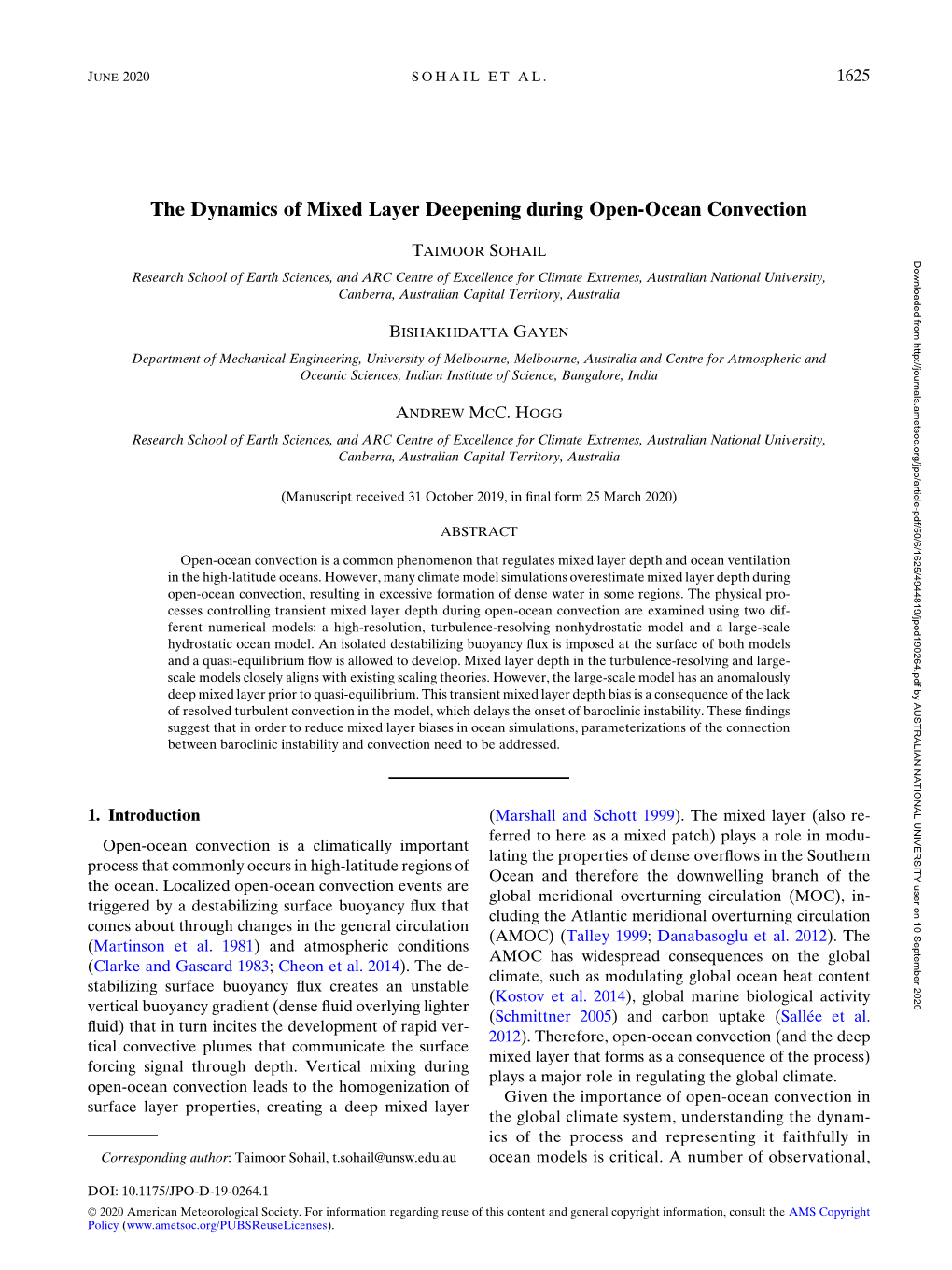 The Dynamics of Mixed Layer Deepening During Open-Ocean Convection