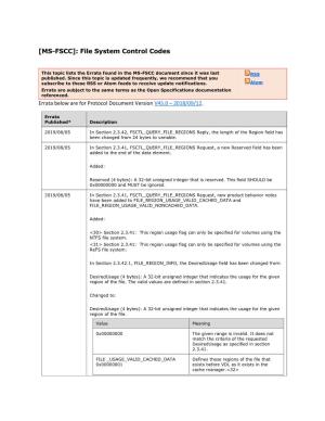 [MS-FSCC]: File System Control Codes