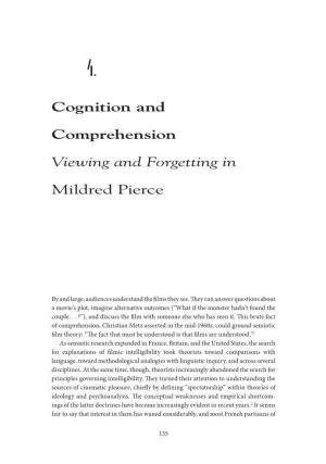 Cognition and Comprehension Viewing And