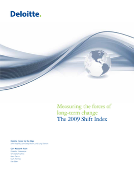 The 2009 Shift Index