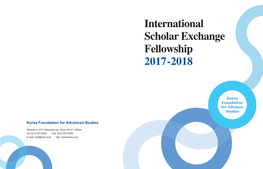 International Scholar Exchange Fellowship 2017-2018