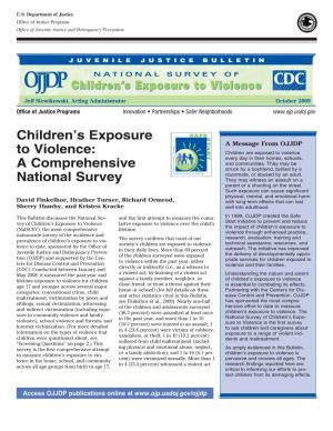 Children's Exposure to Violence: a Comprehensive National Survey