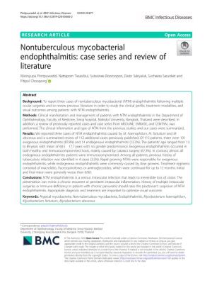 Nontuberculous Mycobacterial Endophthalmitis: Case Series And