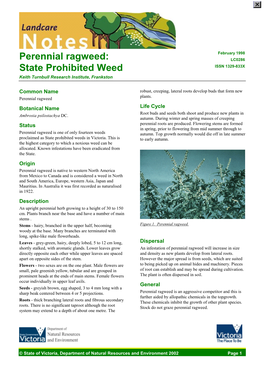 Perennial Ragweed: State Prohibited Weed LC0286