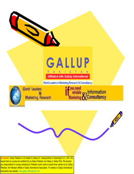Gallup Pakistan Is Affiliated with Gallup International