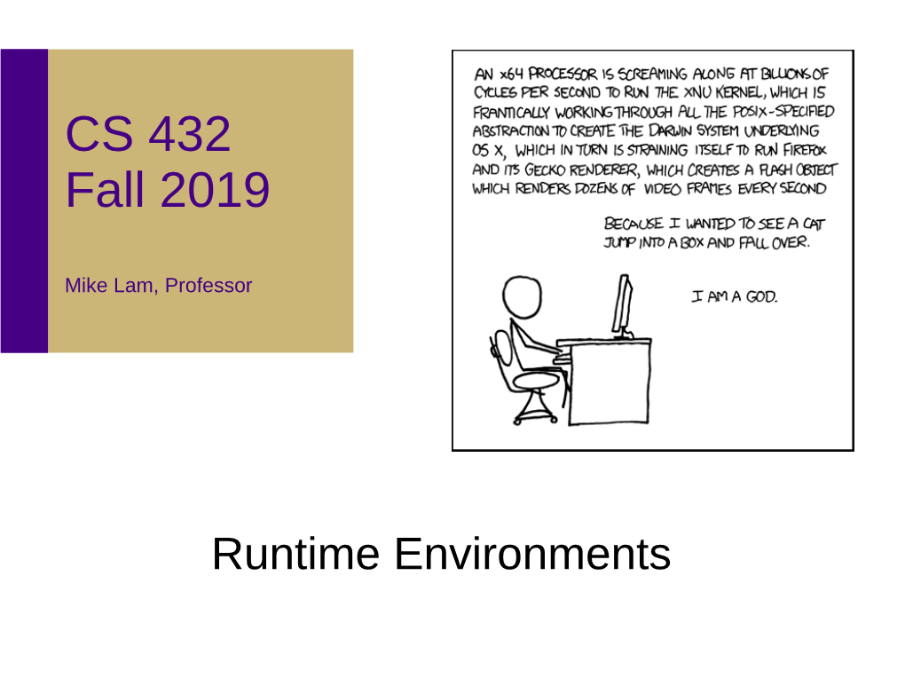 Runtime Environments