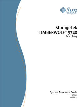 Timberwolf 9740 Library Storage Module System Assurance Guide