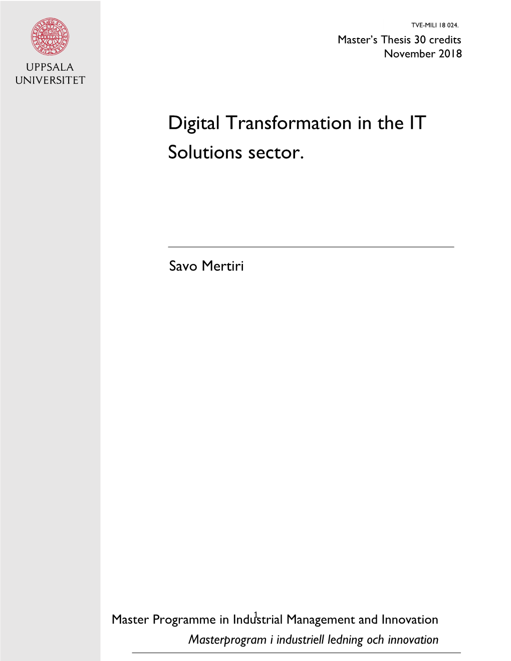 Digital Transformation in the IT Solutions Sector