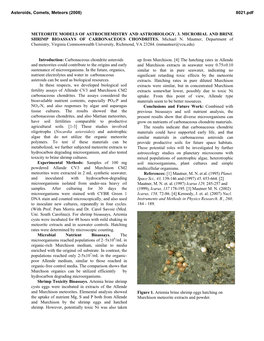 Meteorite Models of Astrochemistry and Astrobiology