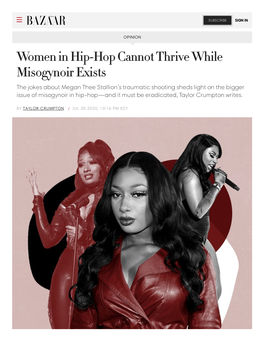 Women in Hip-Hop Cannot Thrive While Misogynoir Exists