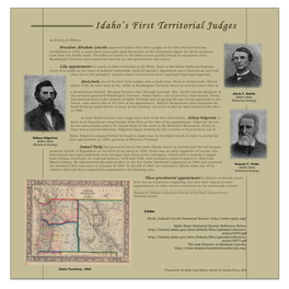 Idaho's First Territorial Judges