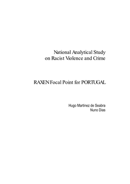 National Analytical Study on Racist Violence and Crime RAXEN Focal