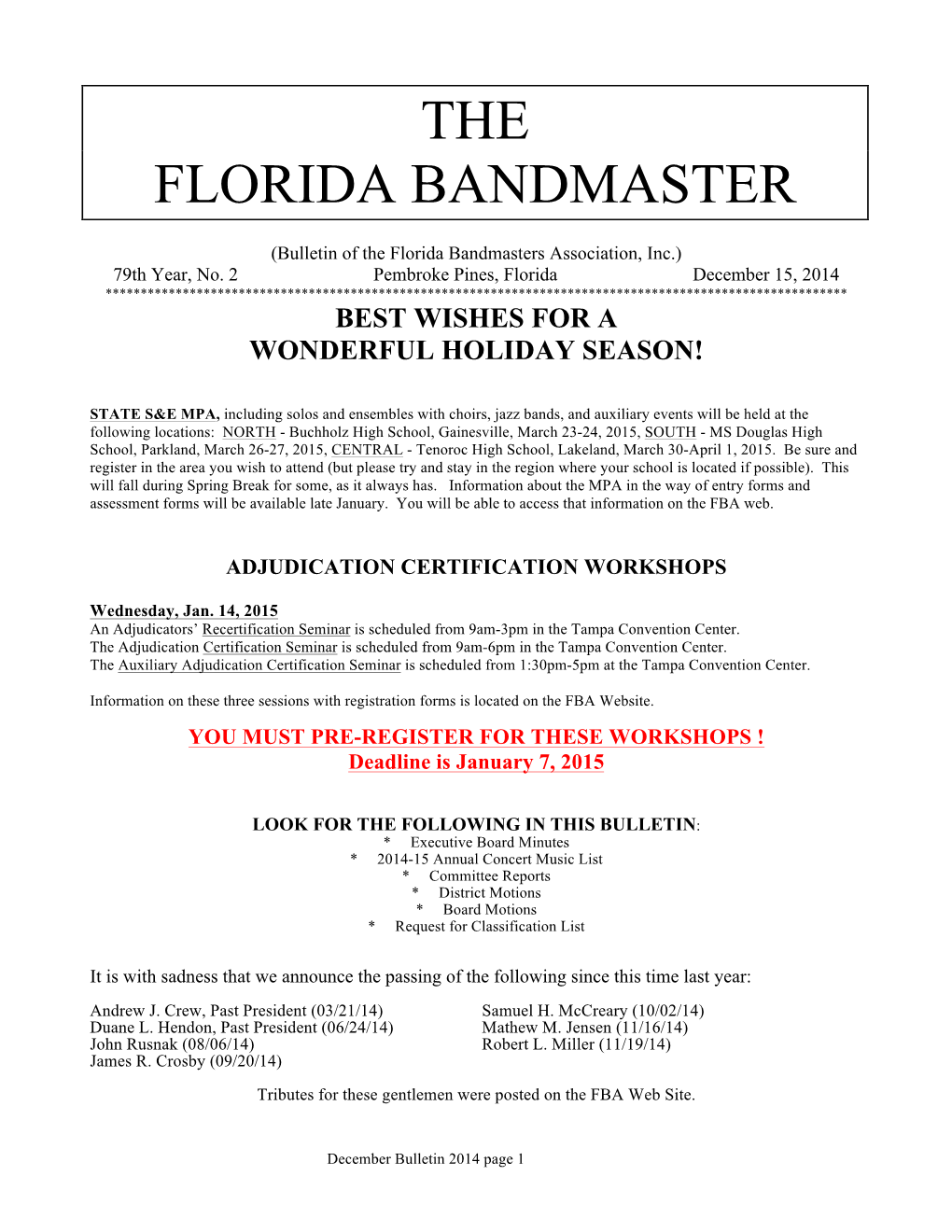 The Florida Bandmaster