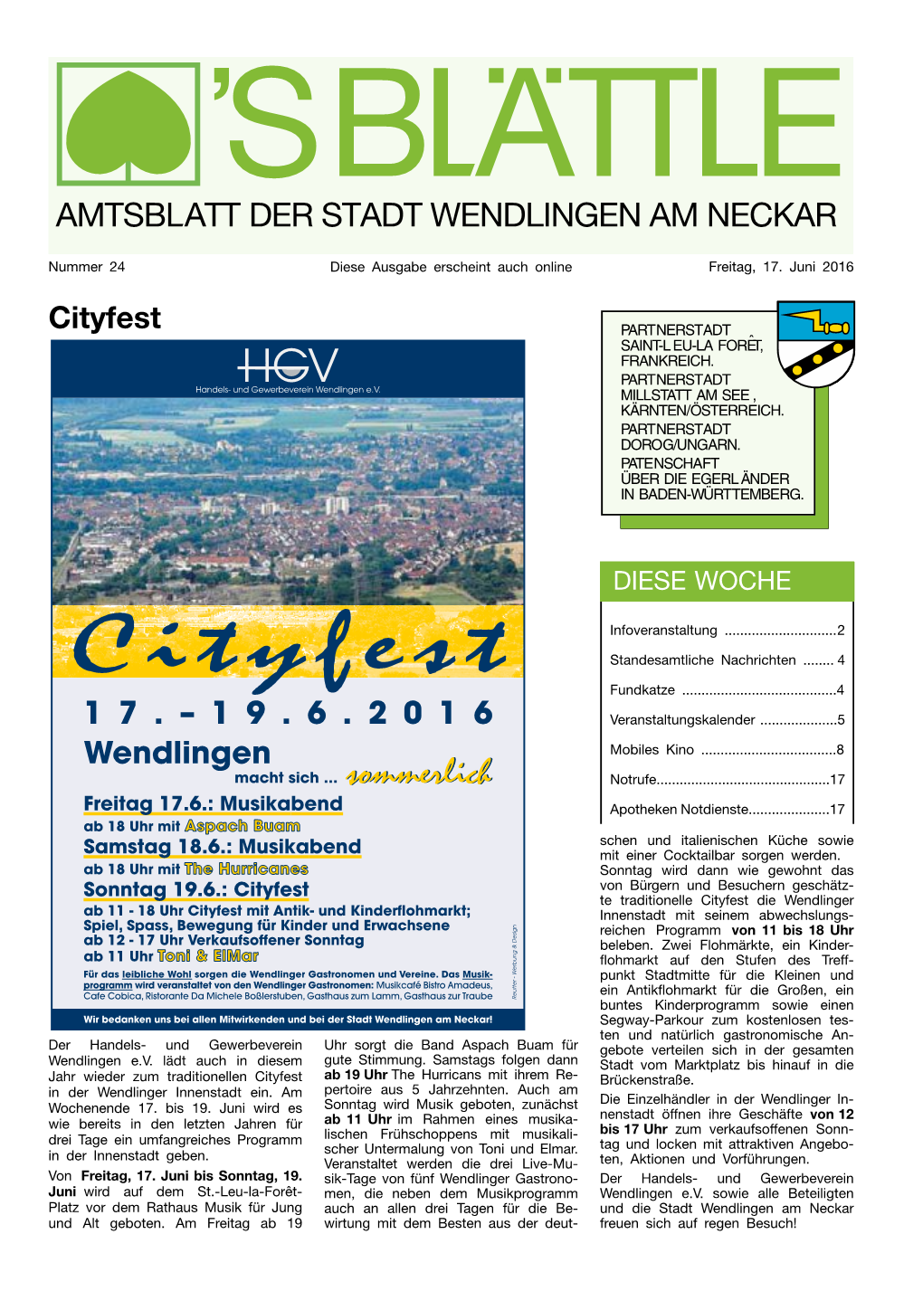 Cityfest HGV Handels- Und Gewerbeverein Wendlingen E.V