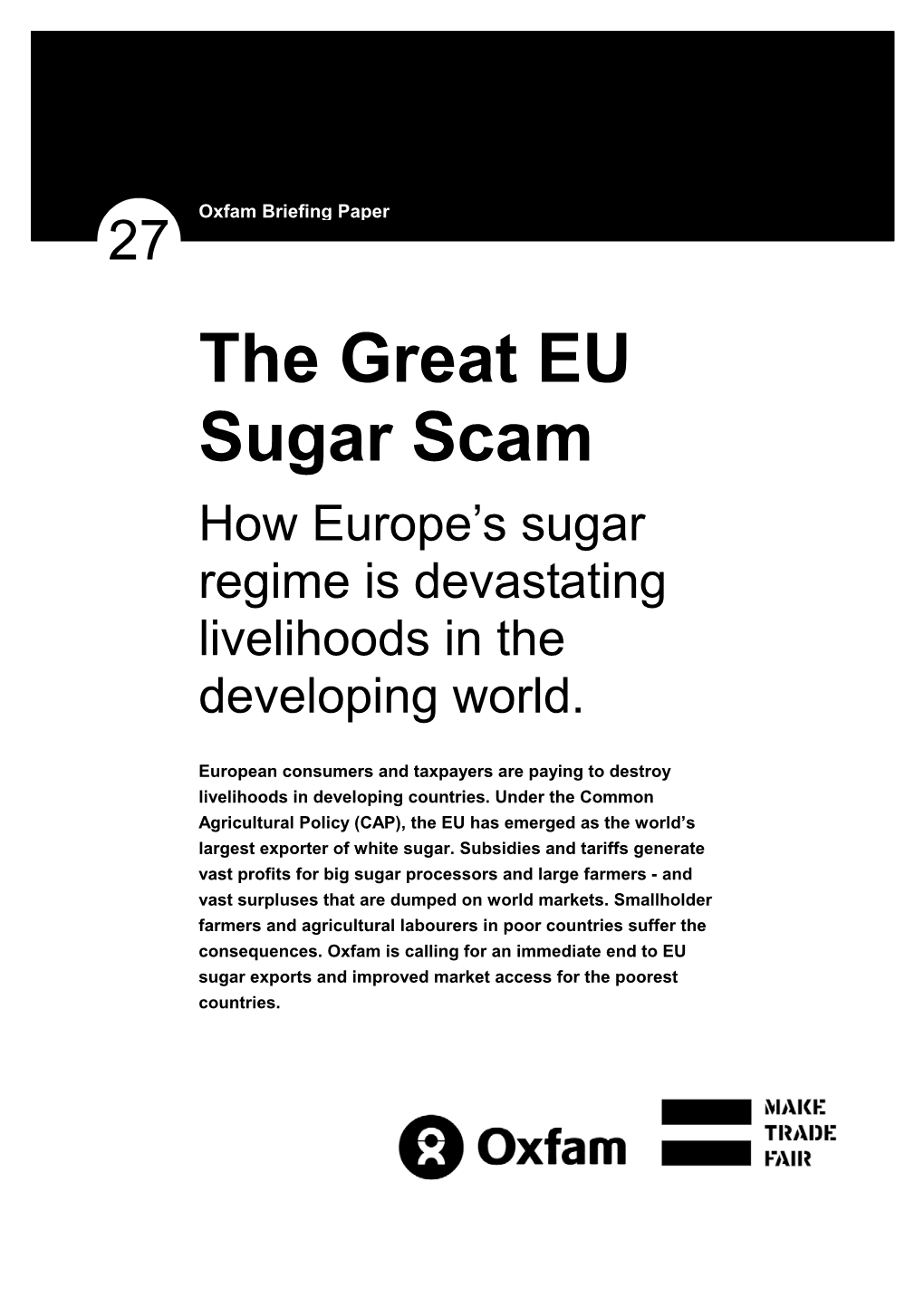 The Great EU Sugar Scam 1