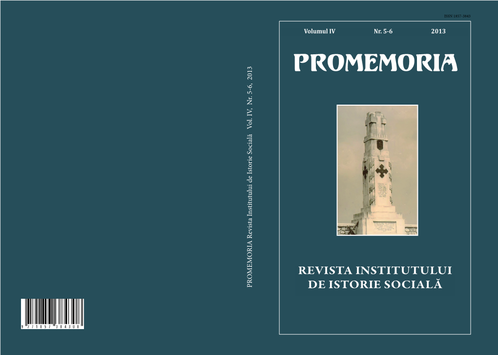 PROMEMORIA Revista Institutului De Istorie Socială Vol