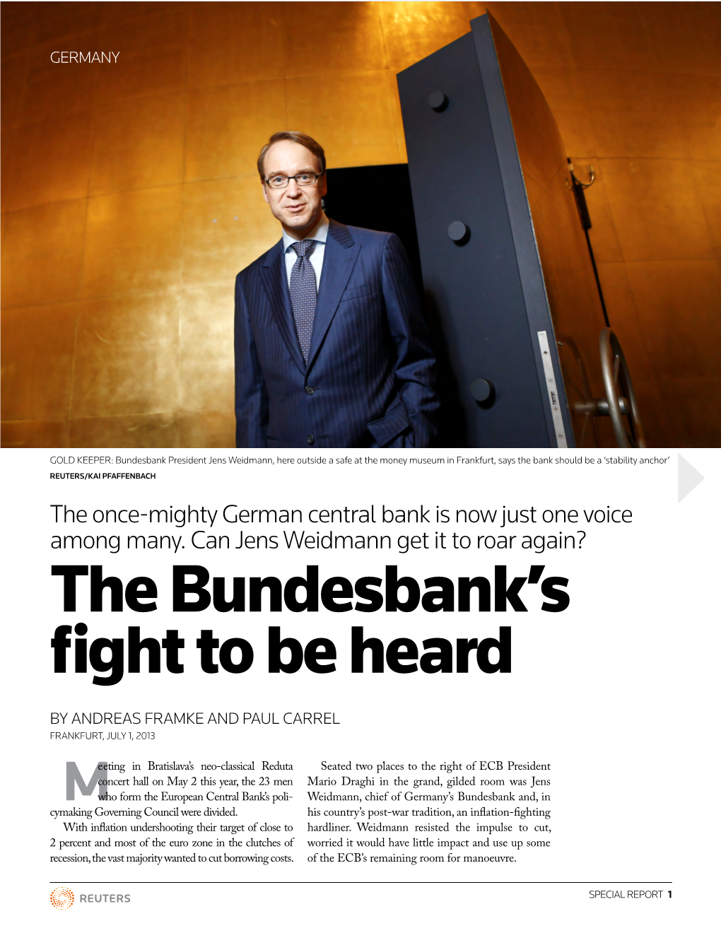 The Bundesbank's Fight to Be Heard