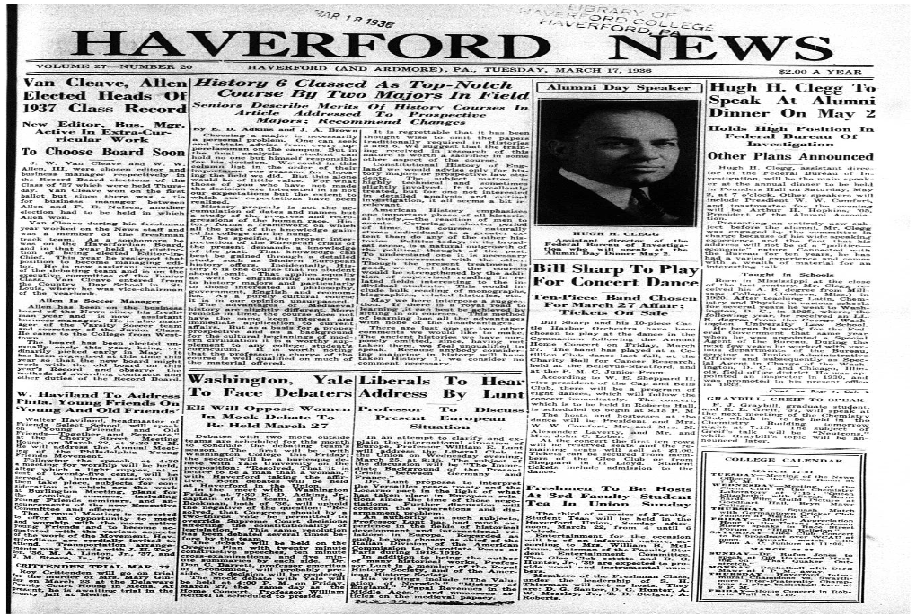 HAVERFORD Ntws VOLUME 27—NUMBER 20 HAVERFORD (AND ARDMORE)