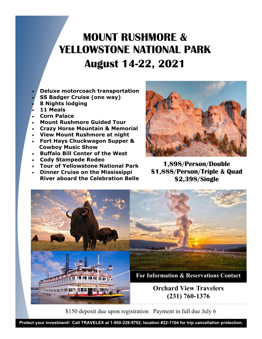 Mount Rushmore & Yellowstone National Park