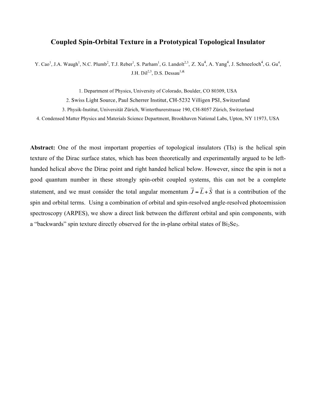 Coupled Spin-Orbital Texture in a Prototypical Topological Insulator