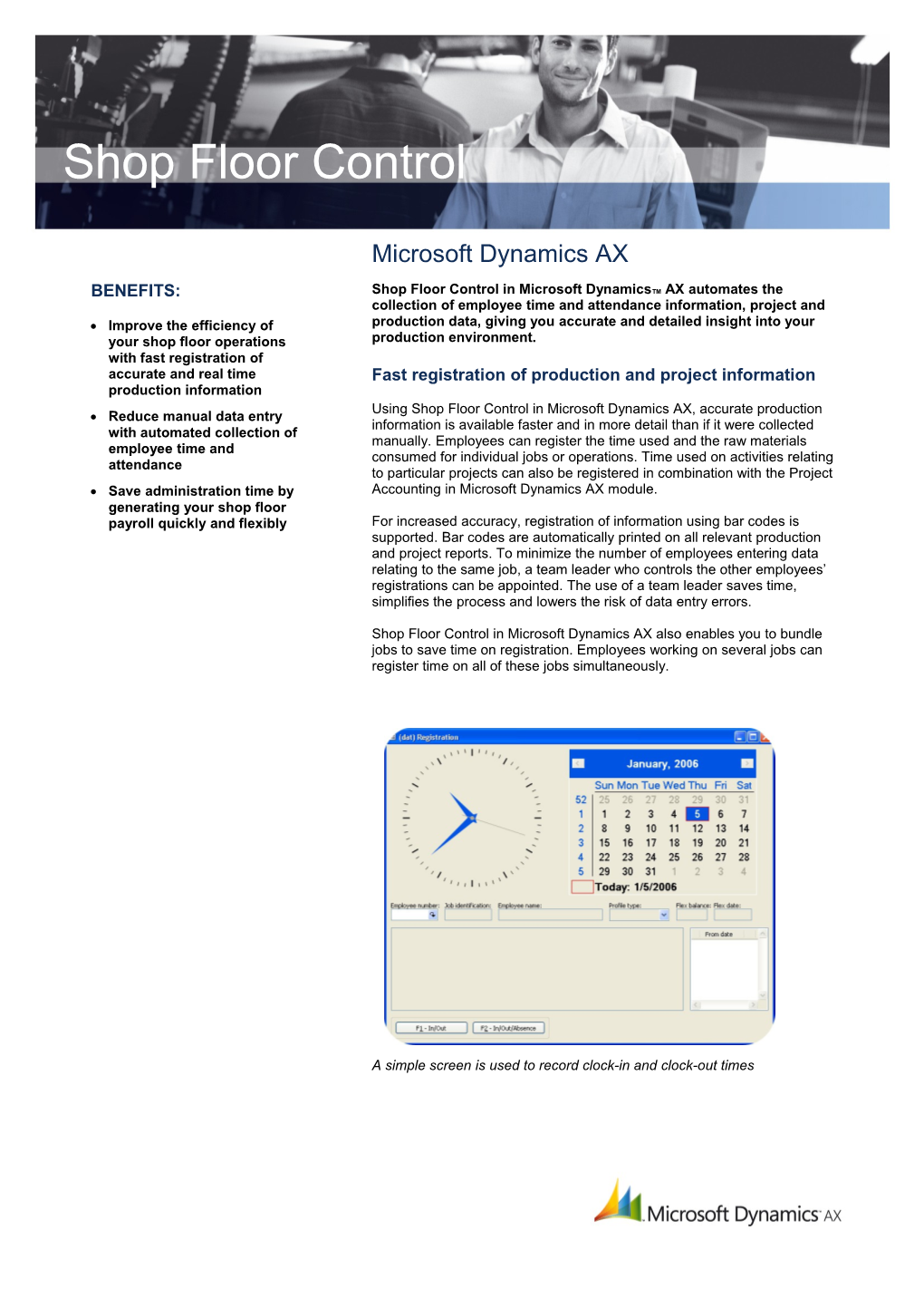 Shop Floor Control in Microsoft Dynamics AX