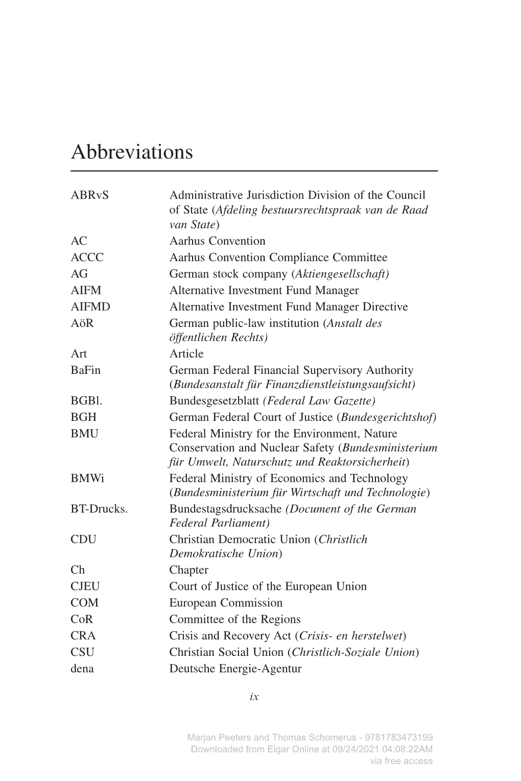 Abbreviations