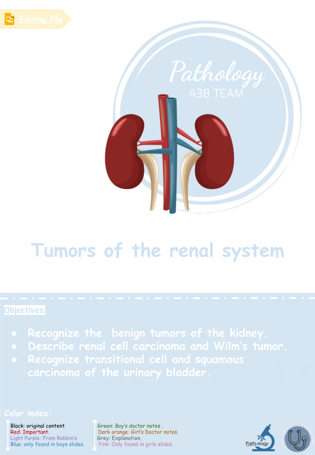 Tumors of the Renal System