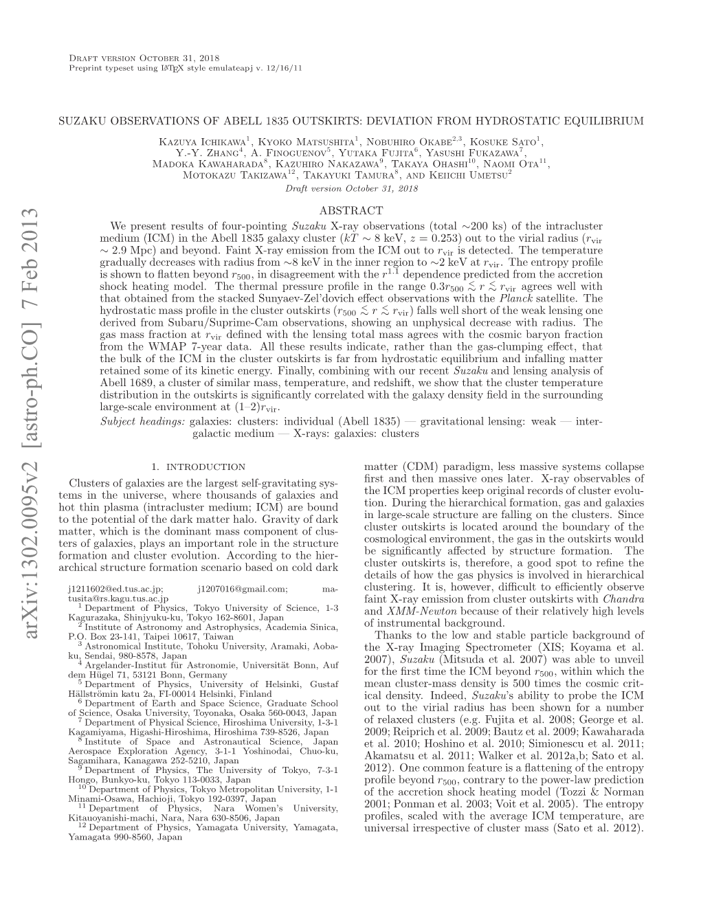 Suzaku Observations of Abell 1835 Outskirts: Deviation from Hydrostatic