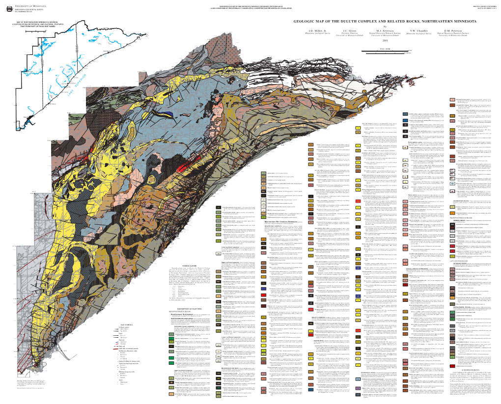 Geologic Map of the Duluth Complex and Related Rocks