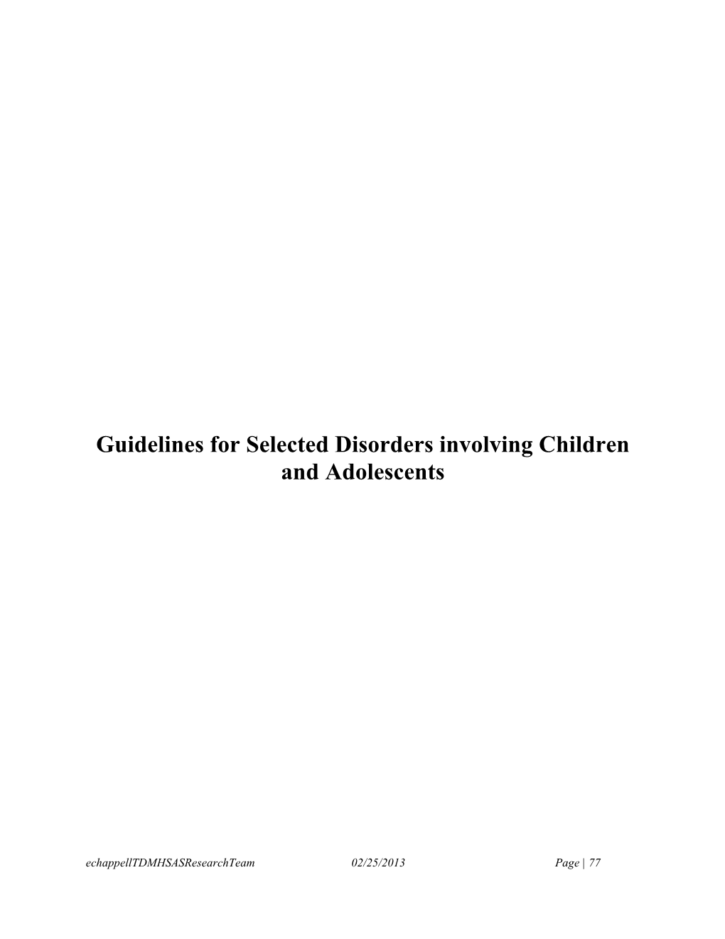 Anxiety Disorders in Children and Adolescents