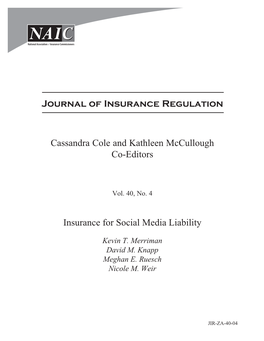 Insurance for Social Media Liability