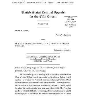 United States Court of Appeals for the Fifth Circuit Fifth Circuit FILED April 12, 2021 No