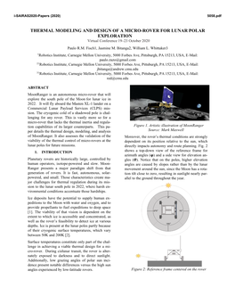 THERMAL MODELING and DESIGN of a MICRO-ROVER for LUNAR POLAR EXPLORATION Virtual Conference 19–23 October 2020 Paulo R.M