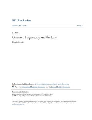 Gramsci, Hegemony, and the Law Douglas Litowitz