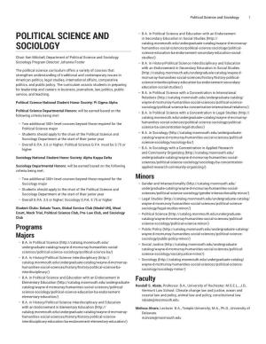 Political Science and Sociology 1