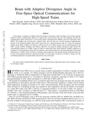 Beam with Adaptive Divergence Angle in Free-Space Optical