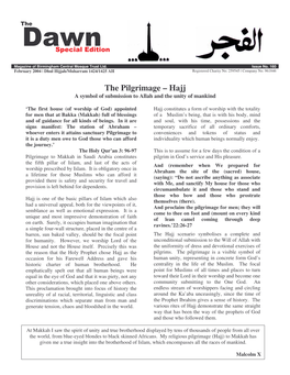 The Pilgrimage – Hajj a Symbol of Submission to Allah and the Unity of Mankind