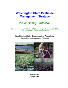Washington State Pesticide Management Strategy