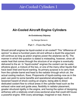 Air-Cooled Cylinders 1