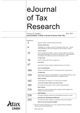 Ejournal of Tax Research