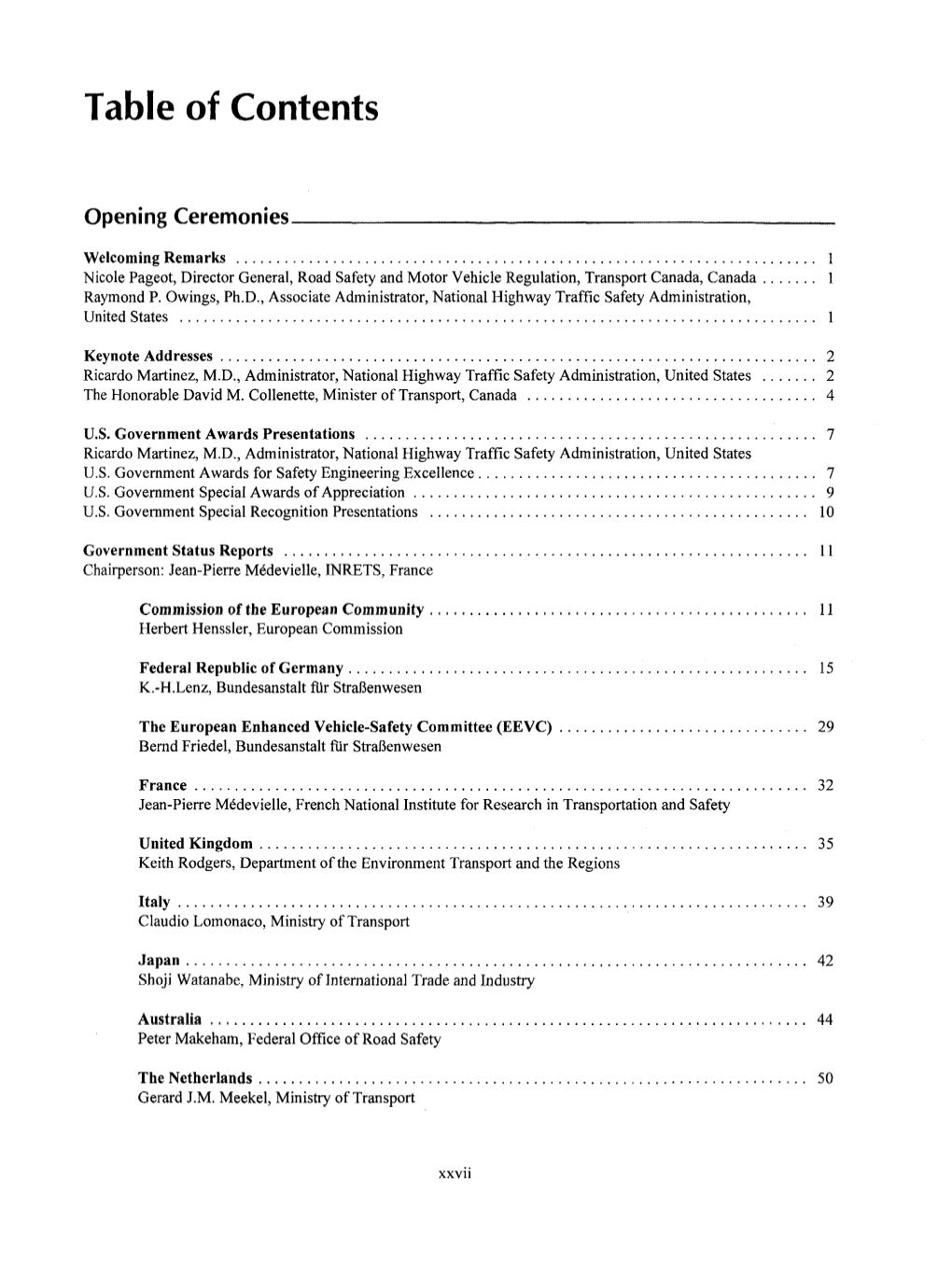 Table of Contents