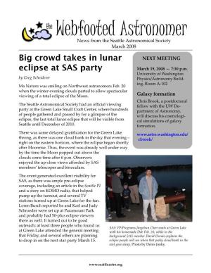 Webfooted Astronomer News from the Seattle Astronomical Society March 2008