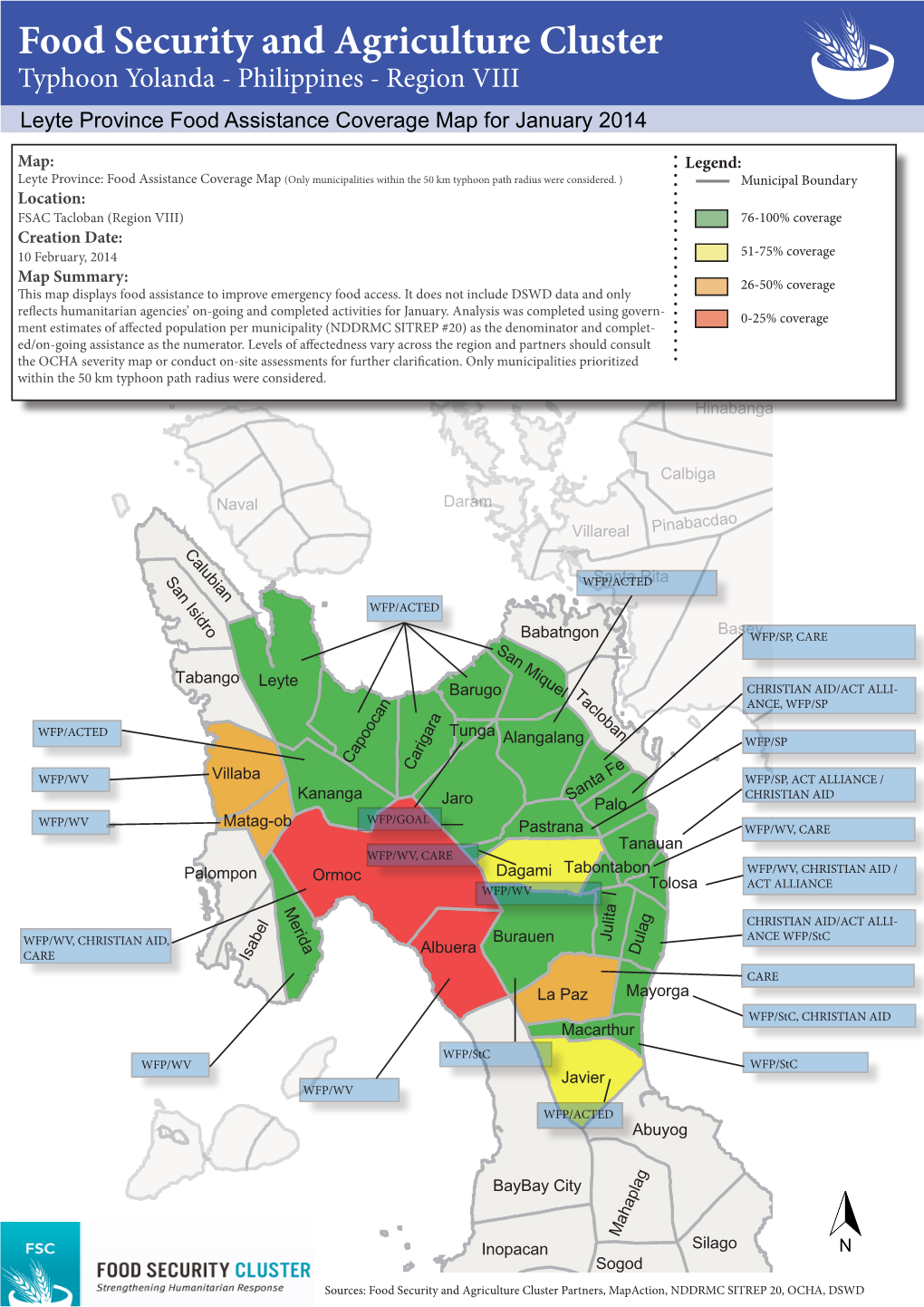 Typhoon Haiyan (Yolanda) Food Distribution Coverage