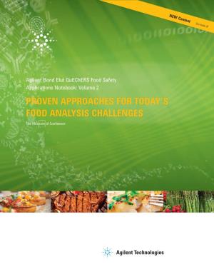 Agilent Bond Elut Quechers Food Safety Applications Notebook