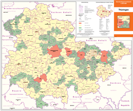 Thüringen Gemeindegrenzenkarte Goslar L a N D K R E I S N O R T H E I M L a N D K R E I S H a R Z 1:250 000