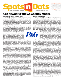 P&G Reworks the Ad Agency Model